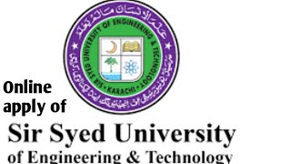 Online Application 2020 Sir Syed University of Engineering amp Technology  Admissions 2020 SSUET Form [upl. by Yattirb11]