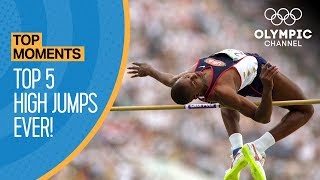 The Highest Ever Olympic High Jumps  Top Moments [upl. by Lindell274]