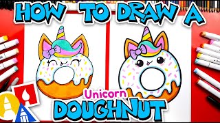 How To Draw A Cute Unicorn Doughnut [upl. by Lucina]