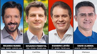 VEJA TODOS OS PREFEITOS ELEITOS NAS CAPITAIS EM 2024 [upl. by Ailehc803]