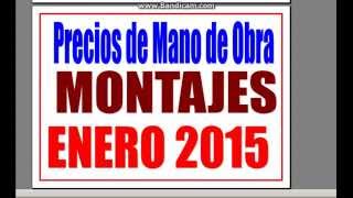 Venezuela Tabulador Montaje Precios de Mano de Obra [upl. by Nakada]