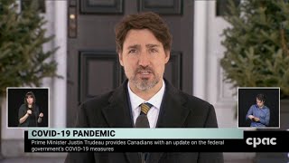 COVID19 PM Justin Trudeau announces measures to assist business – March 27 2020 [upl. by Lainad]