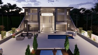 Luxurious Villa Tour 😱  SK villa  3D Design  Interior Design Revit  Modern Gate [upl. by Ennaihs45]