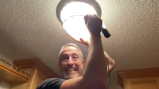 How to Remove a Stuck Twist on Glass Shade from a Dome Light Fixture [upl. by Aimahs]