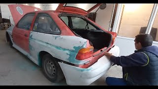 Make your own Ford Escort Cosworth replica Project Part 7  Rear bumper repair and installation [upl. by Lidda]