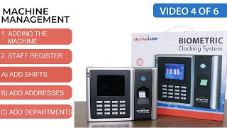 The UltraLink Biometric Clocking System Machine Management  Video 4 of 6 [upl. by Anas]