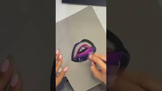 Purple and black lips drawing aesthetic art artideas drawing drawinginspo artist [upl. by Eelahc84]