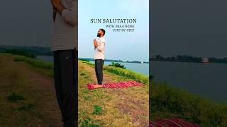 How to do sun salutation 🌞  Sun salutation step by step  सूर्य नमस्कार ytshorts yoga shotrs [upl. by Odlanier]