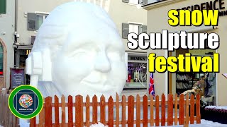 ☃️ Schneeskulpturen  Sculture di Neve  Snow Sculptures  Innichen  San Candido South Tyrol 2024 [upl. by Georg214]