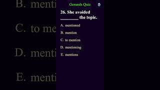 Gerunds Quiz part9  TFE english quiz gerunds basicenglishquiz [upl. by Erdied]