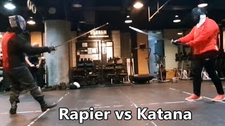 Rapier vs Katana full speed 레이피어 vs 카타나  ropera vs katana [upl. by Zampino]