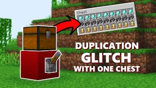 Minecraft 119120 EASIEST Duplication Glitch for any item – One Chest [upl. by Jesus]