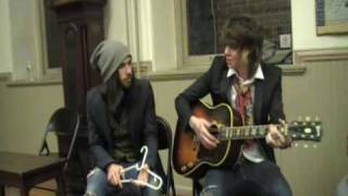 NeverShoutNever exclusive acoustic playing of Cant Stand It [upl. by Odilia133]