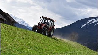 Wieseneggen 2018 mit Lindner 1450  Agrarwirtschaft Tirol GoProampNikon [upl. by Neerahs]