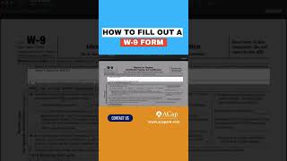 How to fill out a W9 form w9 shorts [upl. by Ahcmis]