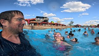 huge waves in Soaky Surge wave pool at Soaky Mountain Water Park in Tennessee September 21st 2024 [upl. by Acinna]