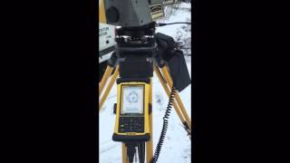 Trimble 5600 Robotic Total Station using Bluetooth in place of radios [upl. by Henryson]