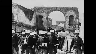 1898  Neapolitan Dance at the Ancient Forum of Pompeii  William Kennedy Laurie Dickson [upl. by Ennaillek]