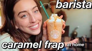 How To Make A Caramel Starbucks Frappuccino amp More at home by a barista [upl. by Nonnair]