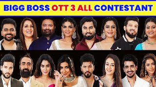 😲BIGG BOSS OTT 3 ALL CONTESTANT Name List  Bigg Boss Ott Season 3 Trailer  Bigg Boss Live News [upl. by Coleen]