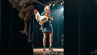 Woman performs fusion with hen on AGT AGT performance magic [upl. by Snebur]