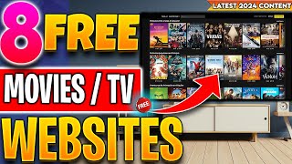 🔴Top 8 Websites to Watch FREE Movies  TV Shows No Sign up 2024 Update [upl. by Ayeka]