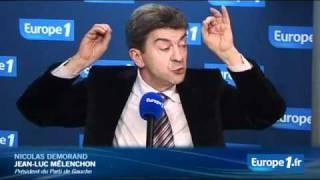 Clash Mélenchon Demorand quotMe pointez pas du doigt quot Europe1 [upl. by Aniakudo]