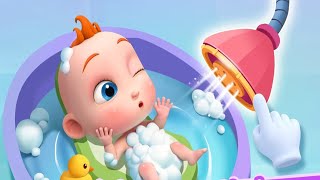 Super JoJo Baby Care Game by Babybus  Super JoJo Bath Time Cartoon  Learn How to Care For Babies [upl. by Akenit772]