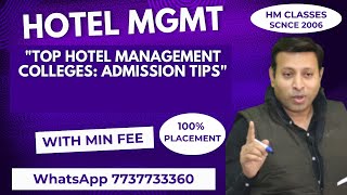 quotTop Hotel Management Colleges Admission Tipsquot [upl. by Ayikaz886]