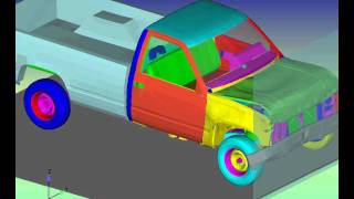 MSC Nastran Explicit Nonlinear  Front Impact Crash [upl. by Samuel581]