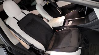 Zone Tech Zonetech Universal Ventilated Cooling Car Seat Cushion Tesla Model Y Installation Review [upl. by Laurentium]