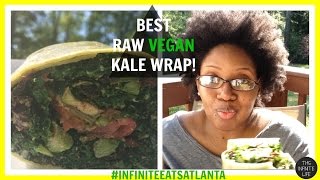 BEST RAW VEGAN KALE WRAP Tassilis Raw Reality [upl. by Truda119]