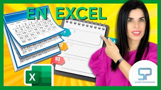 ✅ Crea tu CALENDARIO AGENDA en Excel 👉 sin macros paso a paso [upl. by Pelage]