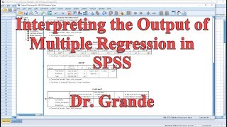 Interpreting Output for Multiple Regression in SPSS [upl. by Stanton]