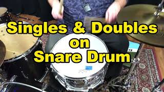 snare drum snare drum lessons snare drum rudiments drum rudiments doubles rudiments drums [upl. by Anivad]