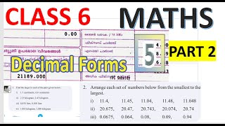 CLASS 6 MATHS DECIMAL FORMS PART 2  KERALA SYLLABUS CLASS 6 MATHS EDUTEACHERKERALA [upl. by Marka]