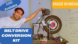 How To Make Electric Scooter Belt Drive Mid drive Motor Conversion Kit [upl. by Drolet]