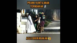 Prank kuntilanak terlucu🤣 funny comedy ghost kuntilanak prank lucu [upl. by Ayisan]