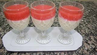 عمل باناكوتا بطريقة المهلبية panna cotta recette facile [upl. by Darnok723]