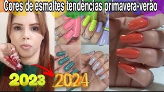 Cores Tendência de esmaltes que vão Bombar na Primavera  Verão 20232024 [upl. by Angeli446]