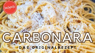 Das Original Spaghetti Carbonara REZEPT aus nur 4 Zutaten [upl. by Atwekk269]