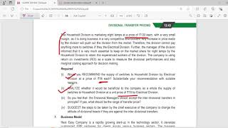 SCMPE SPOM SET B CA FINAL TYK6 Divisional transfer pricing [upl. by Ashby]