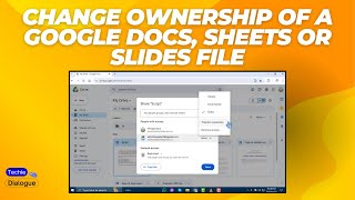 How to Change Ownership of a Google Docs Sheets or Slides File [upl. by Washington]