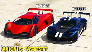 GTA 5  BENEFACTOR KRIEGER vs DEVESTE EIGHT  Which is Fastest [upl. by Aaron299]