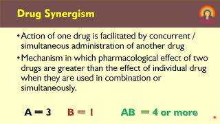 Pharmacodynamics Factors affecting drug actions Drug synergism [upl. by Atirb]