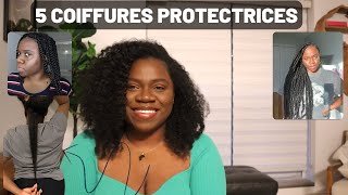 5 Coiffures Protectrices pour la rétention de longueur  Cheveux Crépus en santé [upl. by Ungley380]