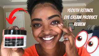 Yeouth Retinol Eye Cream 3 DAY PRODUCT REVIEW  Mila B [upl. by Einra]