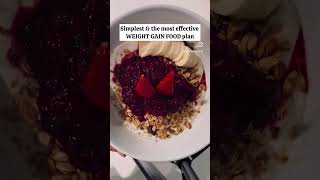 SIMPLEST weight gain food plan for successful WEIGHT GAIN Making gaining weight easy [upl. by Otsirave]