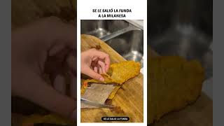 Se le salió la funda a la milanesa 🤣humor milanesas recetas [upl. by Seed792]