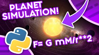 Planet Simulation In Python  Tutorial [upl. by Amato]